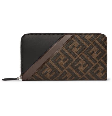 fendi long zip around wallet|authentic fendi wallet.